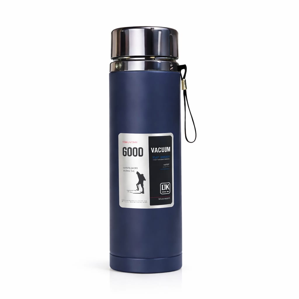 1000ml Thermal Water Bottle β Double Wall Insulated | Hot & Cold | Leakproof (Navy Blue)