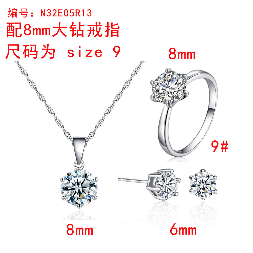 White Zircon 4-Piece Bridal Jewelry Set