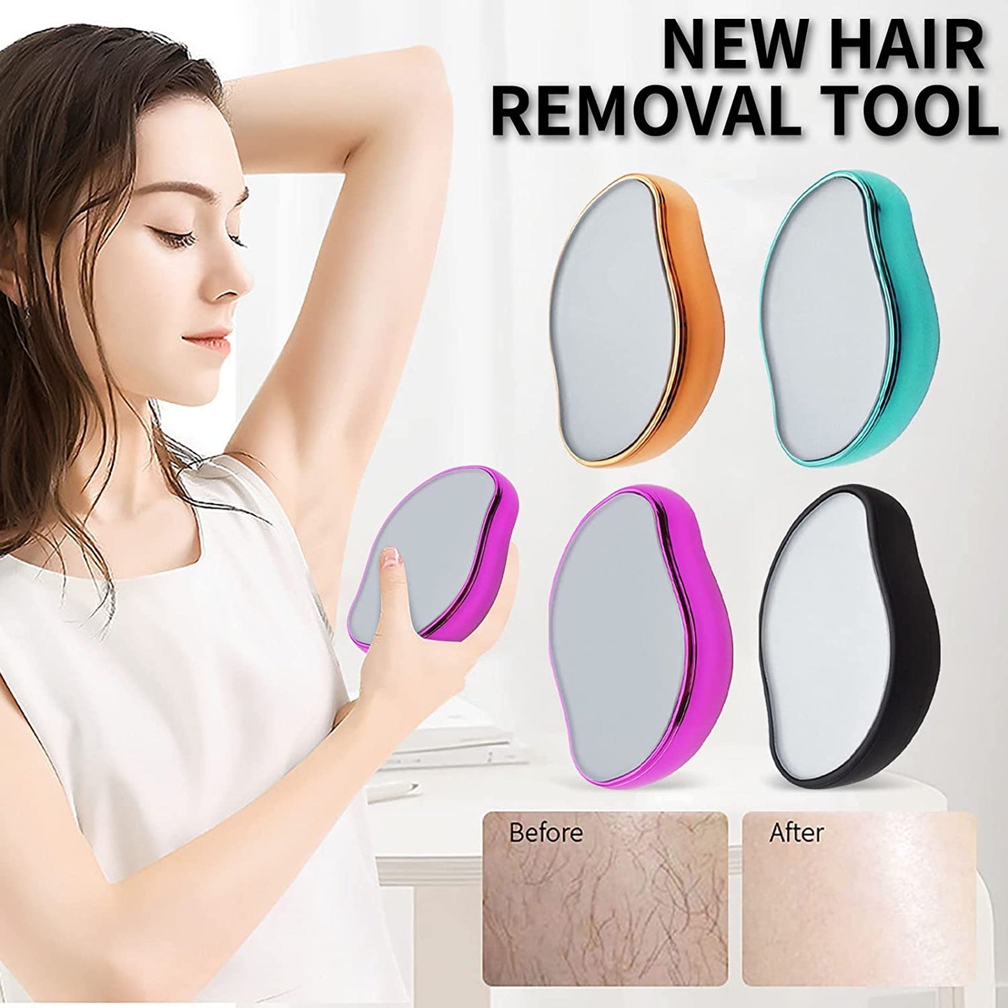 Bleame Crystal Hair Eraser – Painless Body Hair Remover (Random Color)