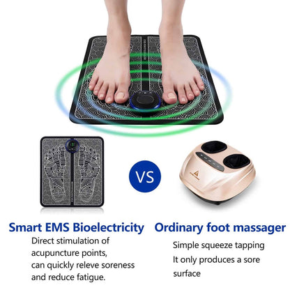 EMS Foot Massager Mat – Electric TENS Foot Pad (USB, Without Box) 👣