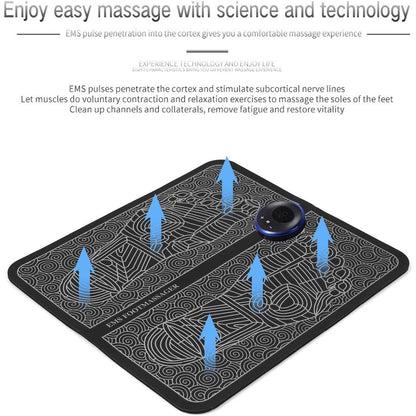 EMS Foot Massager Mat – Electric TENS Foot Pad (USB, Without Box) 👣