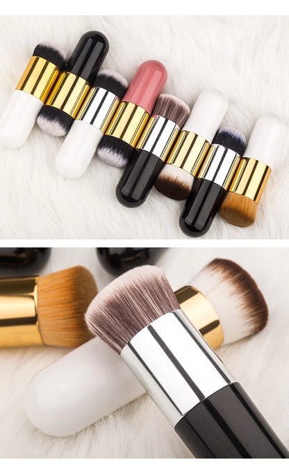 Chubby Pier Flat Foundation Brush – Professional Cream Makeup Brush (1 Pc) 💄