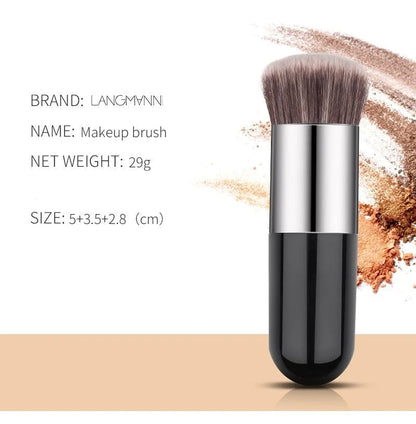 Chubby Pier Flat Foundation Brush – Professional Cream Makeup Brush (1 Pc) 💄