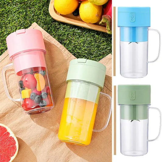 Portable Mini Juicer Blender with Straw – Cordless Juicing Cup (Random Color)