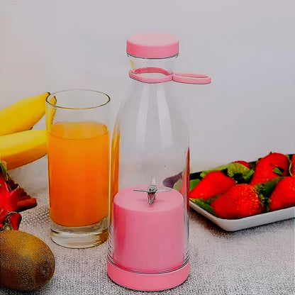 420ml Mini Portable Electric Blender – USB Rechargeable Fruit Juicer (Random Color)