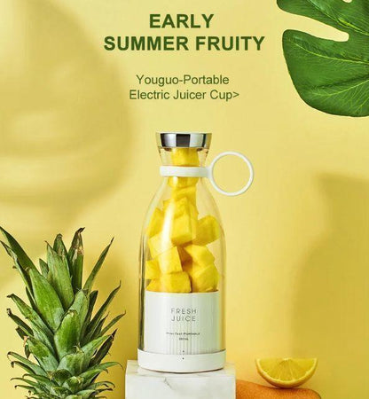 420ml Mini Portable Electric Blender – USB Rechargeable Fruit Juicer (Random Color)