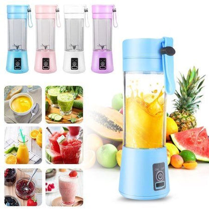 380ml Portable Rechargeable Blender – 6 Stainless Steel Blades | Travel Juicing Cup (Random Color)