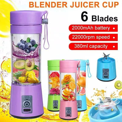 380ml Portable Rechargeable Blender | Travel Juicing Cup (Random Color)