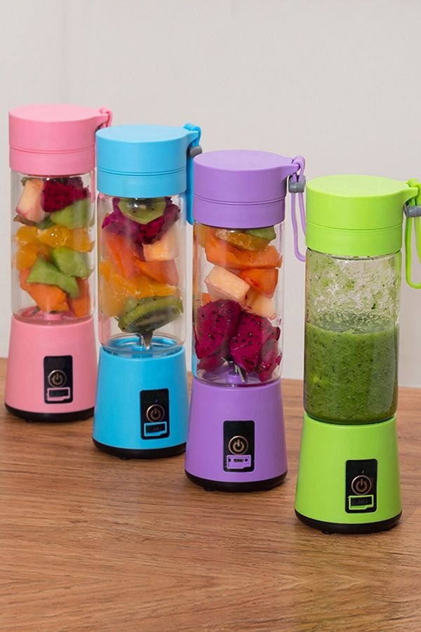 380ml Portable Rechargeable Blender – 6 Stainless Steel Blades | Travel Juicing Cup (Random Color)