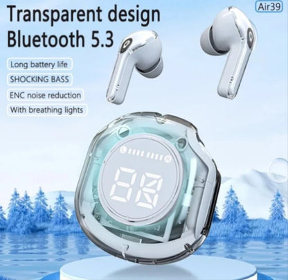 Air 39 Wireless Earbuds – HD Stereo Sound | Bluetooth 5.3 | Smart Display Case