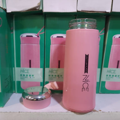 400ml Glass Water Bottle – BPA Free | Protective Shell | Portable (Random Color)