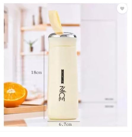 400ml Glass Water Bottle – BPA Free | Protective Shell | Portable (Random Color)