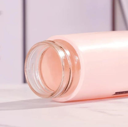 400ml Glass Water Bottle – BPA Free | Protective Shell | Portable (Random Color)