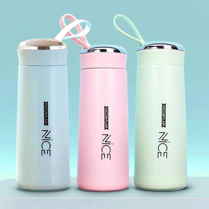 400ml Glass Water Bottle – BPA Free | Protective Shell | Portable (Random Color)