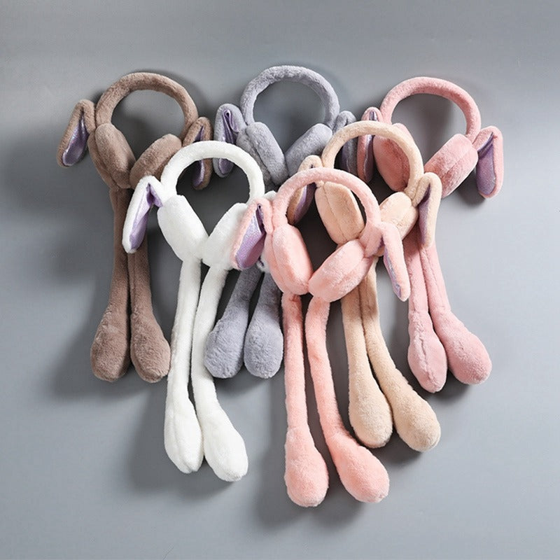 Plush Rabbit Moving Ear Hat for Kids – Cute Jumping Ears (Random Color)