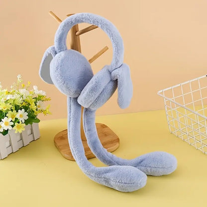 Plush Rabbit Moving Ear Hat for Kids – Cute Jumping Ears (Random Color)