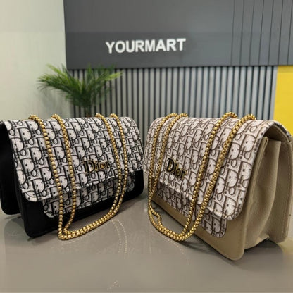 Black | Dior Oblique Canvas & Leather Flap Clutch