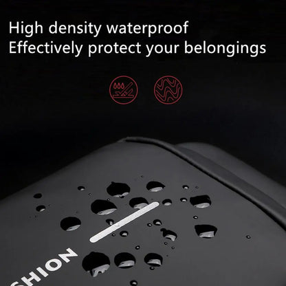 Blue & Brown | Multifunction Anti-Theft USB Charging Crossbody Shoulder Bag