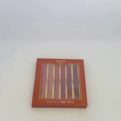 Hengfang Matte Dream Lipstick Set – 6-Piece Long-Lasting Nude Shades