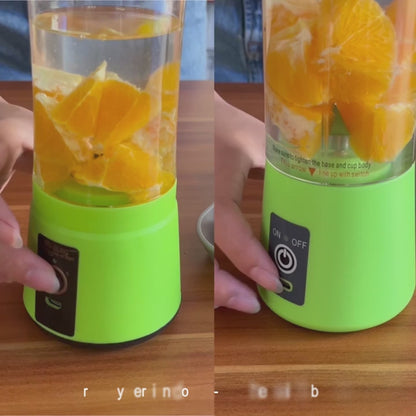 380ml Portable Rechargeable Blender – 6 Stainless Steel Blades | Travel Juicing Cup (Random Color)